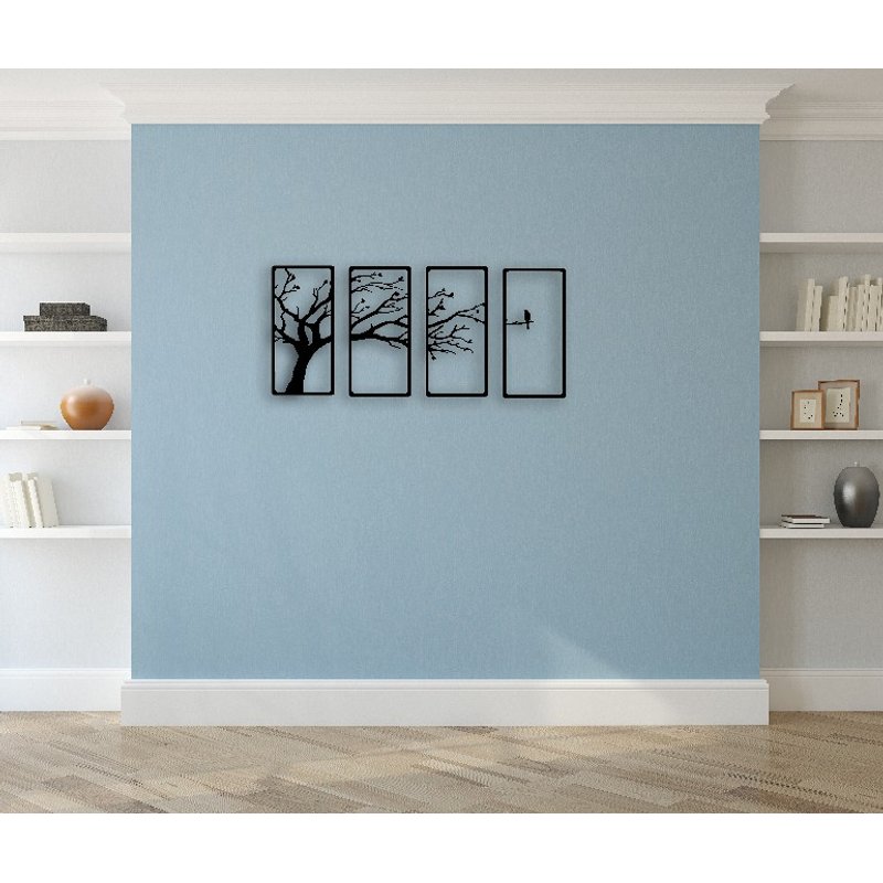 coloré arbre avec feuilles sur pendaison branches illustration Contexte. 3d  abstraction intérieur mural mur art décor génératif ai 30859293 Photo de  stock chez Vecteezy