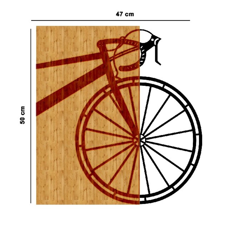 Vélo déco en métal et bois