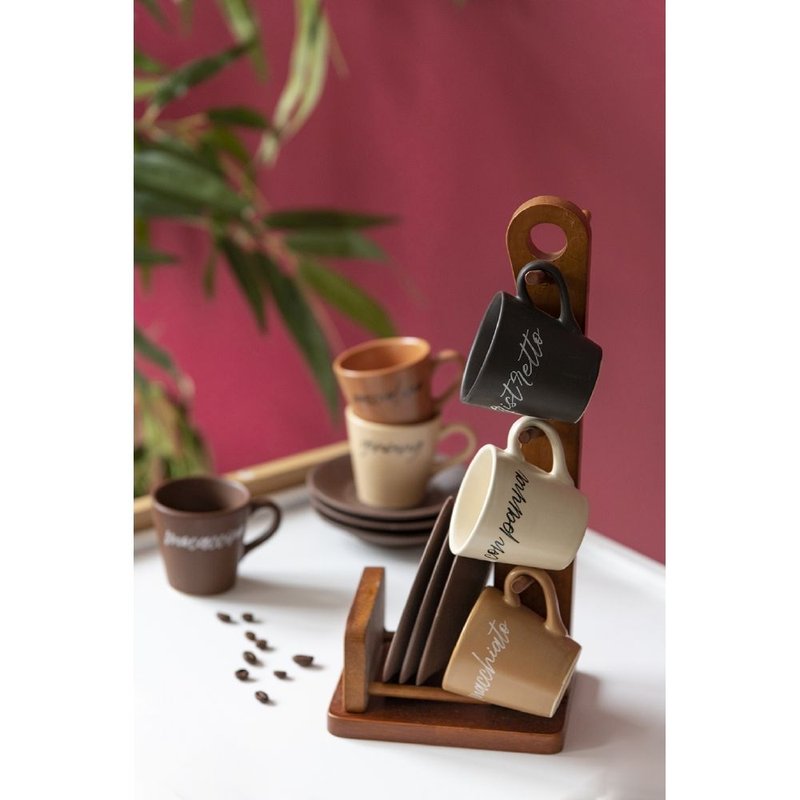 Shades of Chocolate set 6 tazzine caffe con piattino e stand - Villa D'Este  Home Tivoli 1996 - Acquista su Ventis.