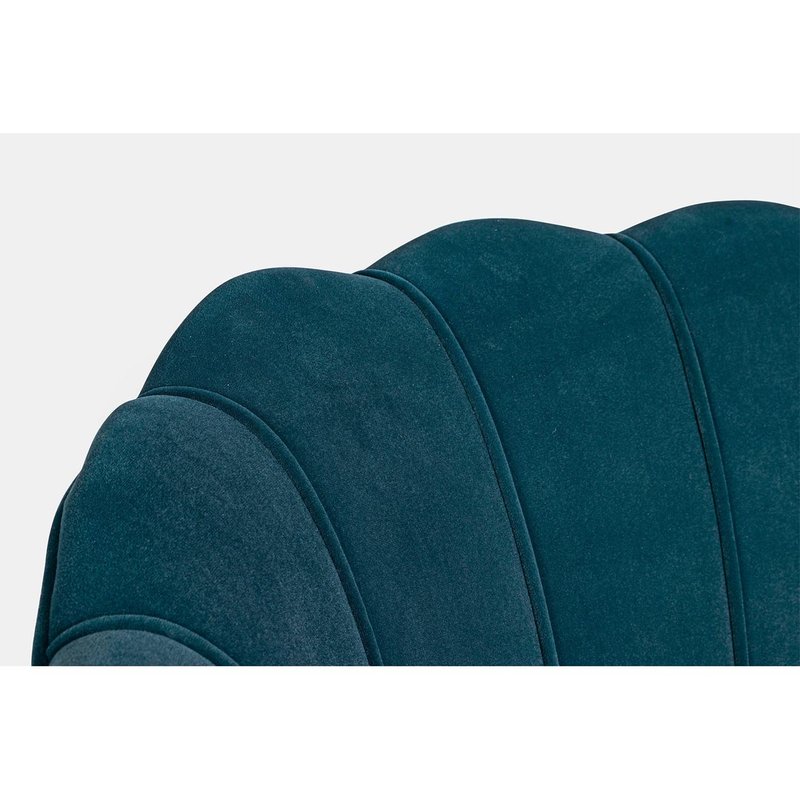 DIVANO IN VELLUTO BLU - GILIOLA - 130a - 77b - 83h - 44.5h1