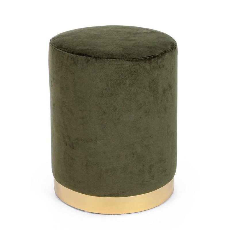 Pouf Lucilla in velluto, colore grigio