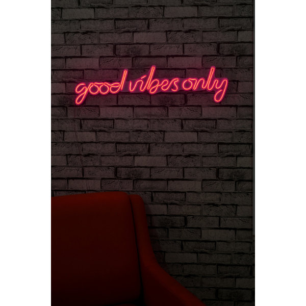 Good Vibes Only - Oświetlenie LED w dekoracyjnej różowej plastikowej oprawie Wall addiction vista2
