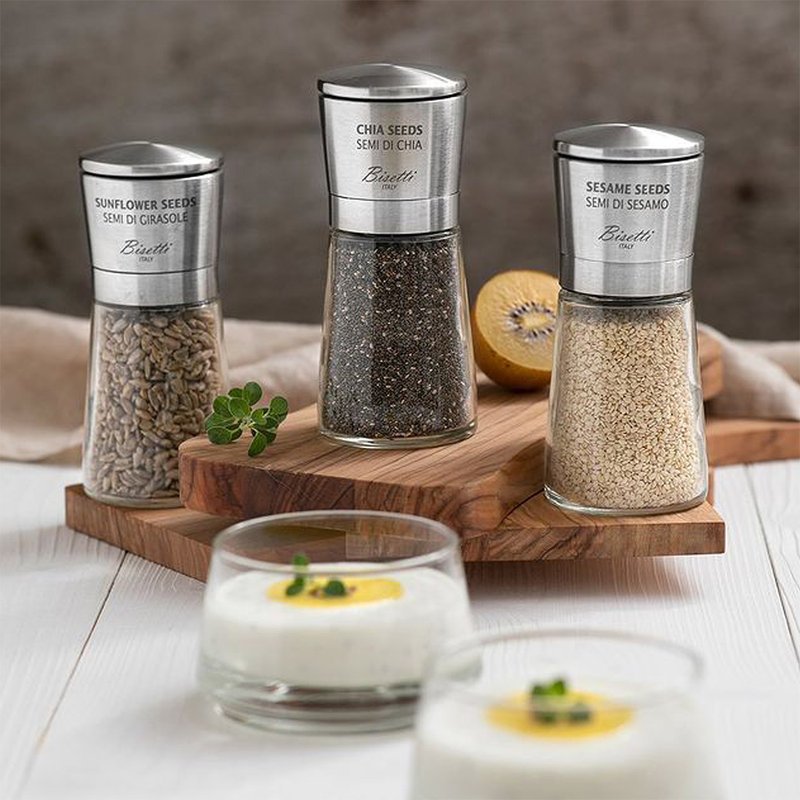 Sapori & Salute grinder set (flax seeds, chia seeds, sesame seeds,  sunflower seeds)