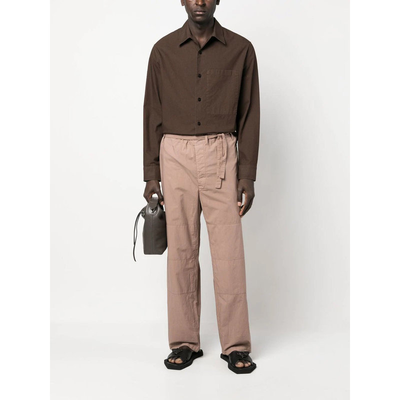 BELTED PANTS - Dark brown