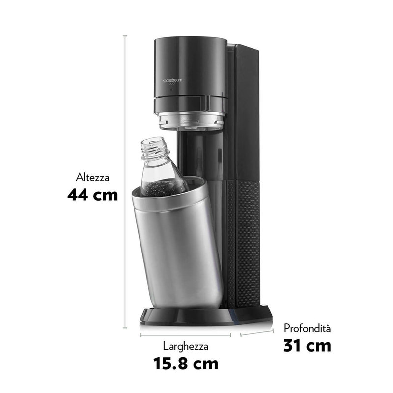 SODASTREAM Duo Megapack (60 l, Metallico, Nero) acquisto online in modo  economico e sicuro 