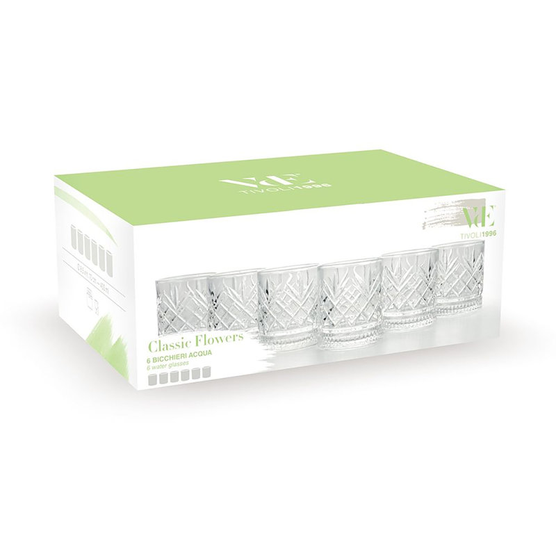 Baroni Home Set 6 bicchieri acqua cuori