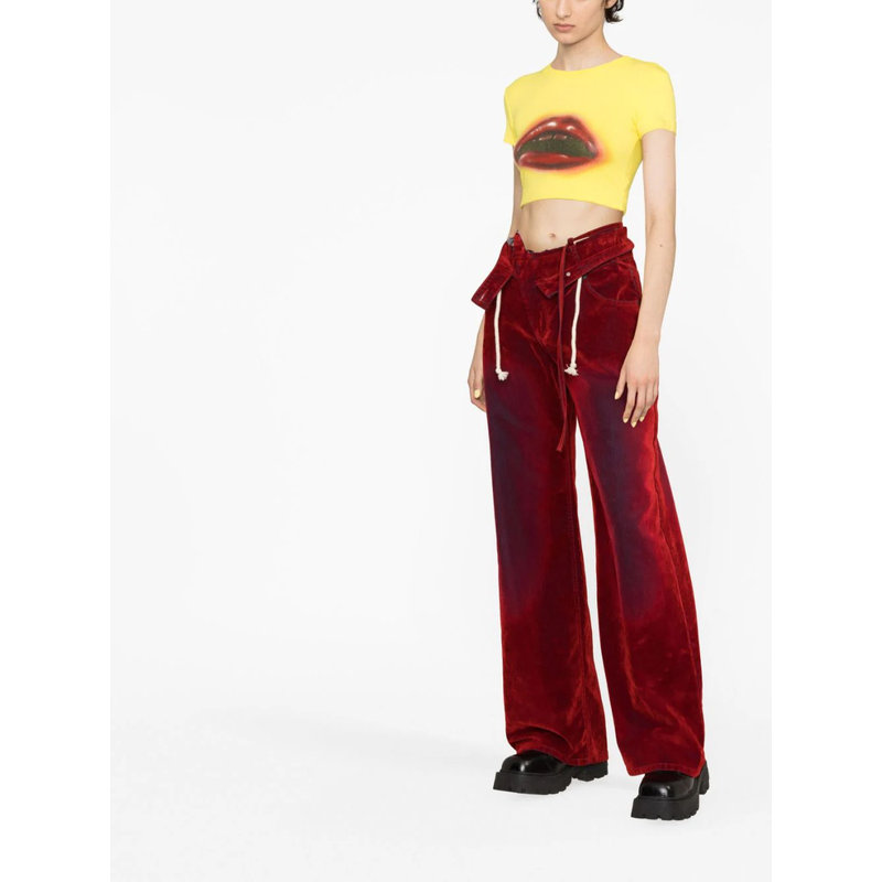 OTTOLINGER Double Fold Pants Red Velvet – Chinatown Country Club