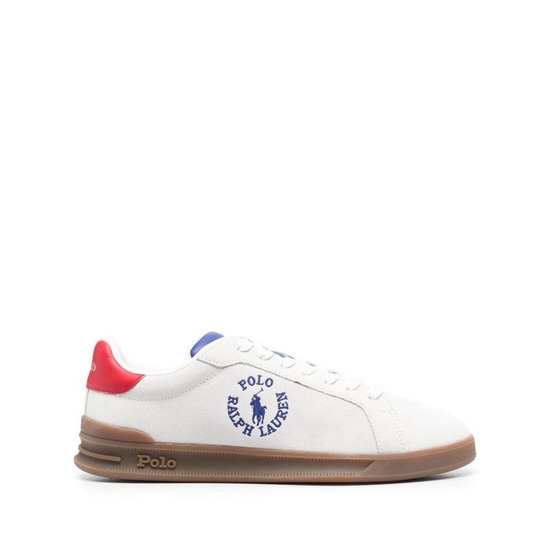 Polo Ralph Lauren heritage court leather sneakers in black with pony logo -  ShopStyle