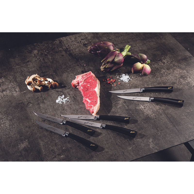 Berkel Set di 6 coltelli bistecca ADHOC nero lucido - Gruppo 3 A.B.D.
