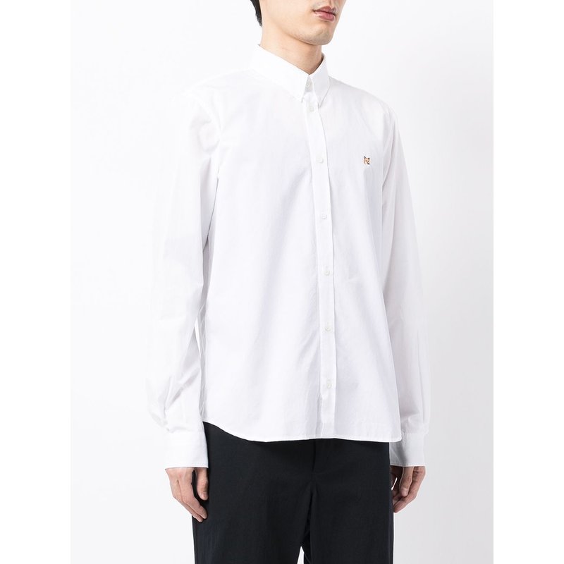 Fox Head Embroidery Classic Shirt Hm00435wc0025 - Maison Kitsuné