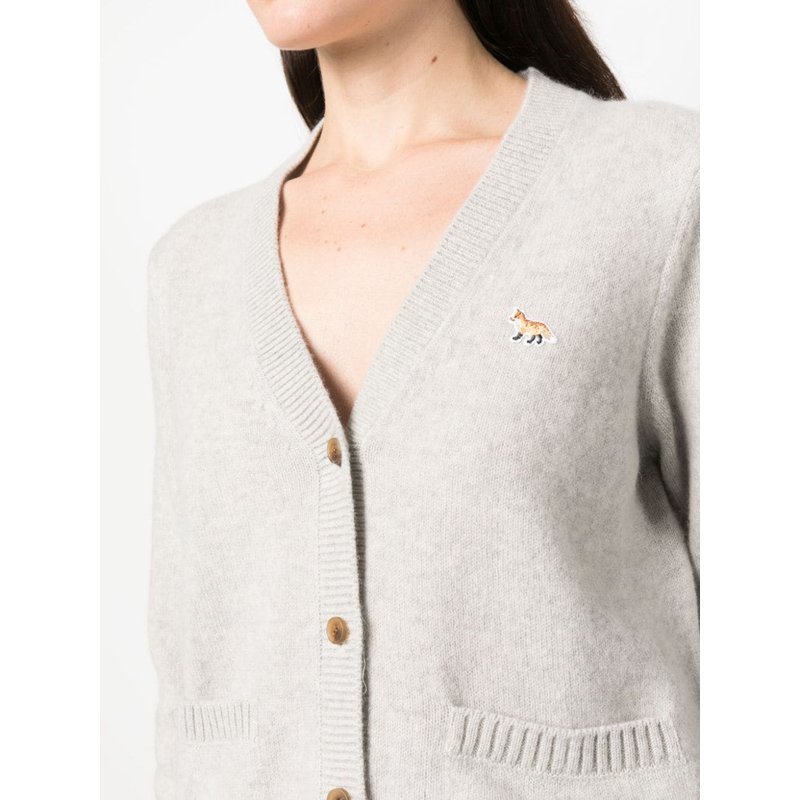 Baby Fox Patch Boxy Cardigan Lw00507kt1006 - Maison Kitsuné