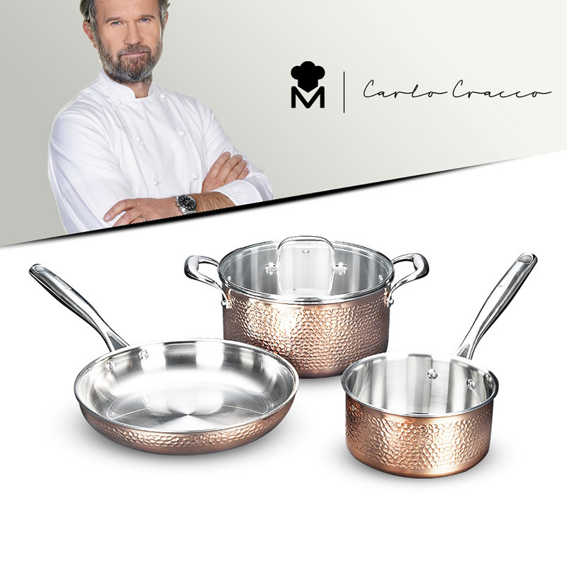 Masterpro by carlo cracco master pro, set 5 pezzi copper by carlo cracco