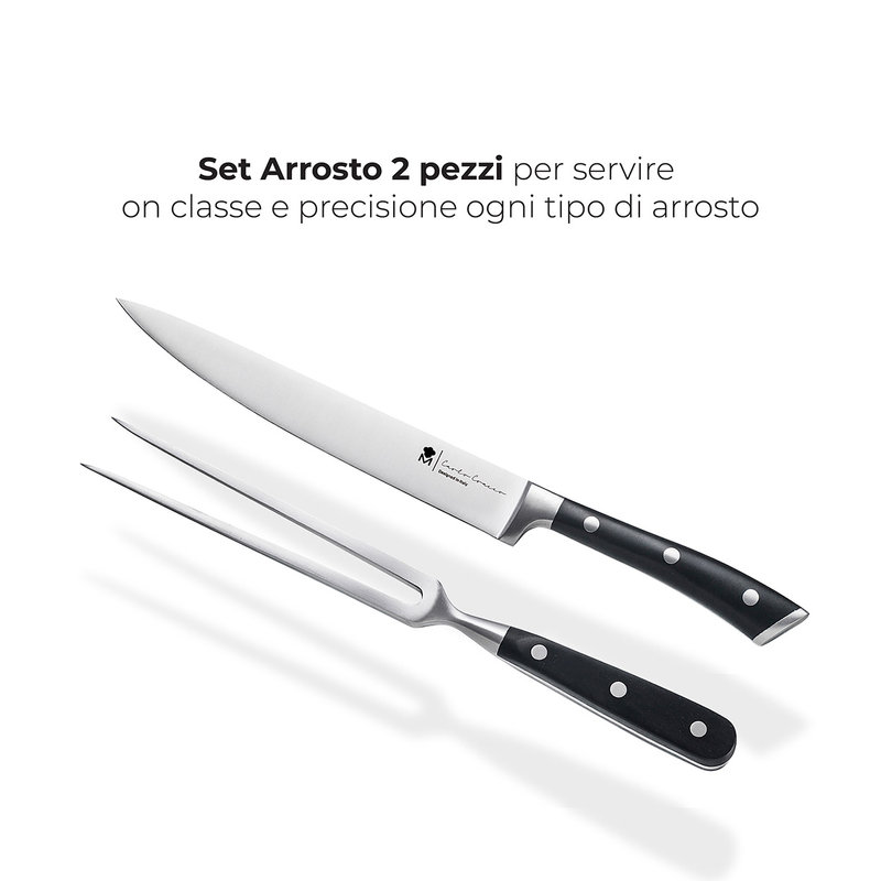 SET 2PC COLTELLI DA CUCINA S/S MASTERPRO BY CARLO CRACCO MP