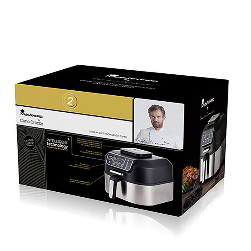 Smokeless electric grill - Masterpro by Carlo Cracco 1760W 5.6L 5 programs  - MASTERPRO by Carlo Cracco - Purchase on Ventis.