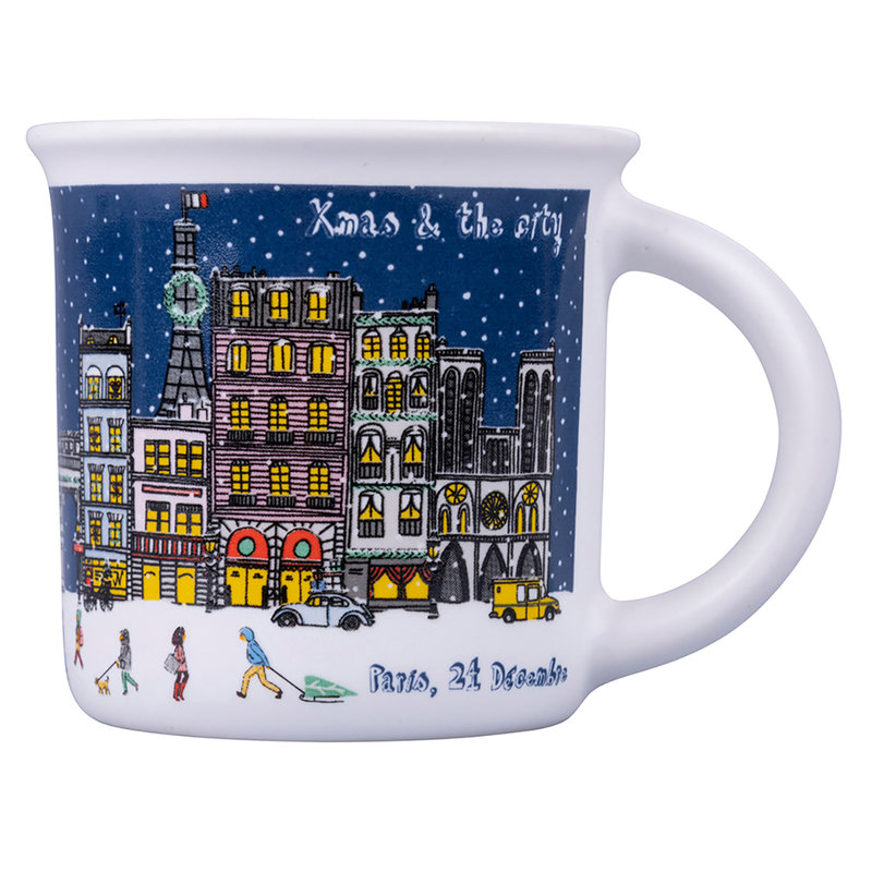 Set 4 Tazzine caffè in new bone China 110 ml, Xmas & the City