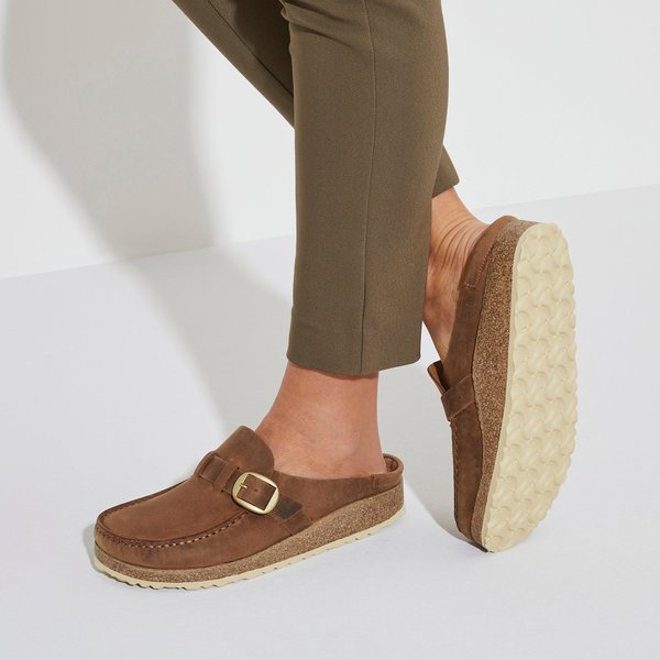 Birkenstock Buckley Woman Cognac oiled Leather calz.s Donna