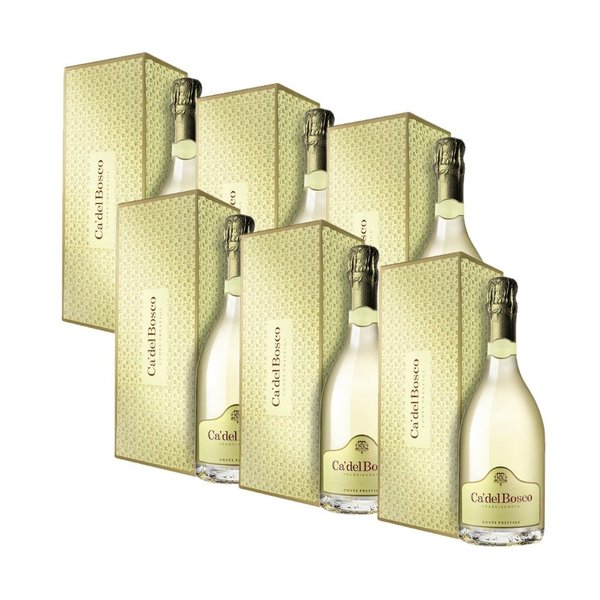 Franciacorta Docg Extra Brut Cuvée Prestige Edition 47 - Ca' Del Bosco [Box mit 6 Flaschen in Geschenkverpackung] 0,75 l Ca' del Bosco vista0