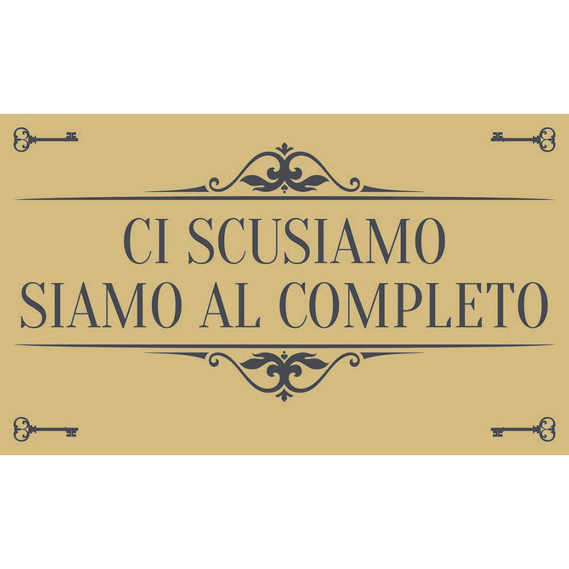 Zerbino CI SCUSIAMO SIAMO AL COMPLETO - 75x45 - Casa dolce casa - Acquista  su Ventis.