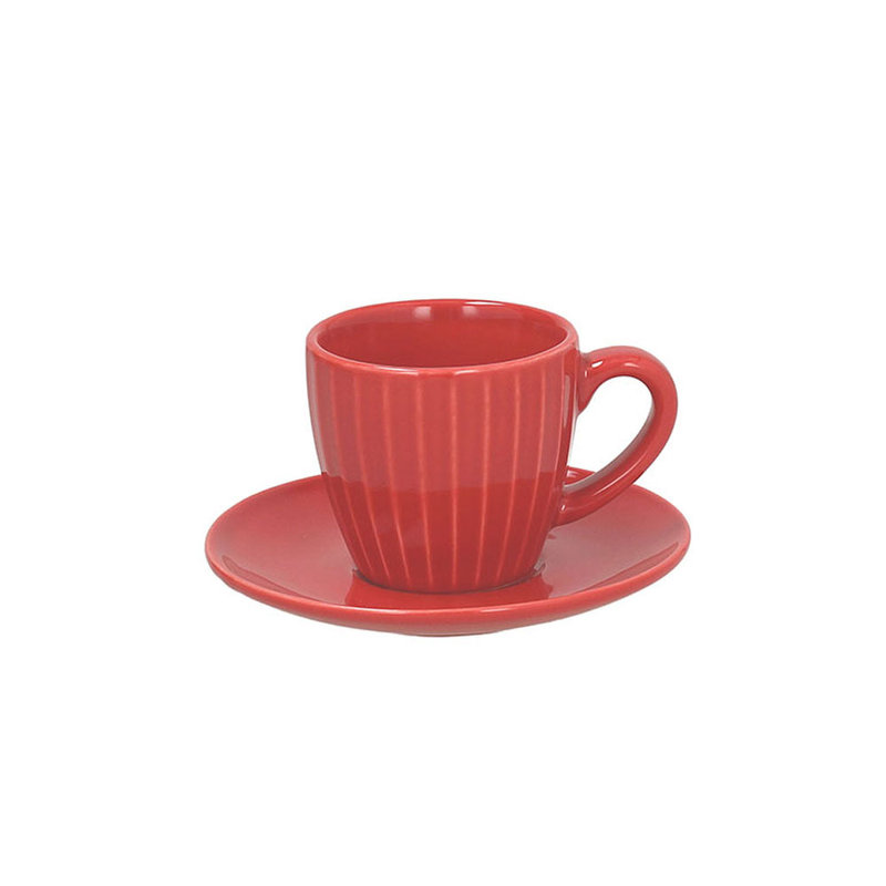 JUEGO 6 TAZAS CAFÉ 10CL PORCELANA BLANCA FINA