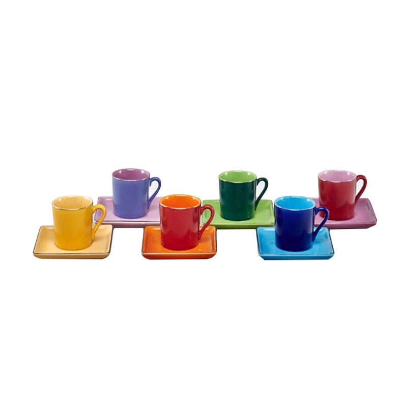 Set 6pz - Tazzine caffè Mix & Match, multicolore - Henriette - Acquista su  Ventis.