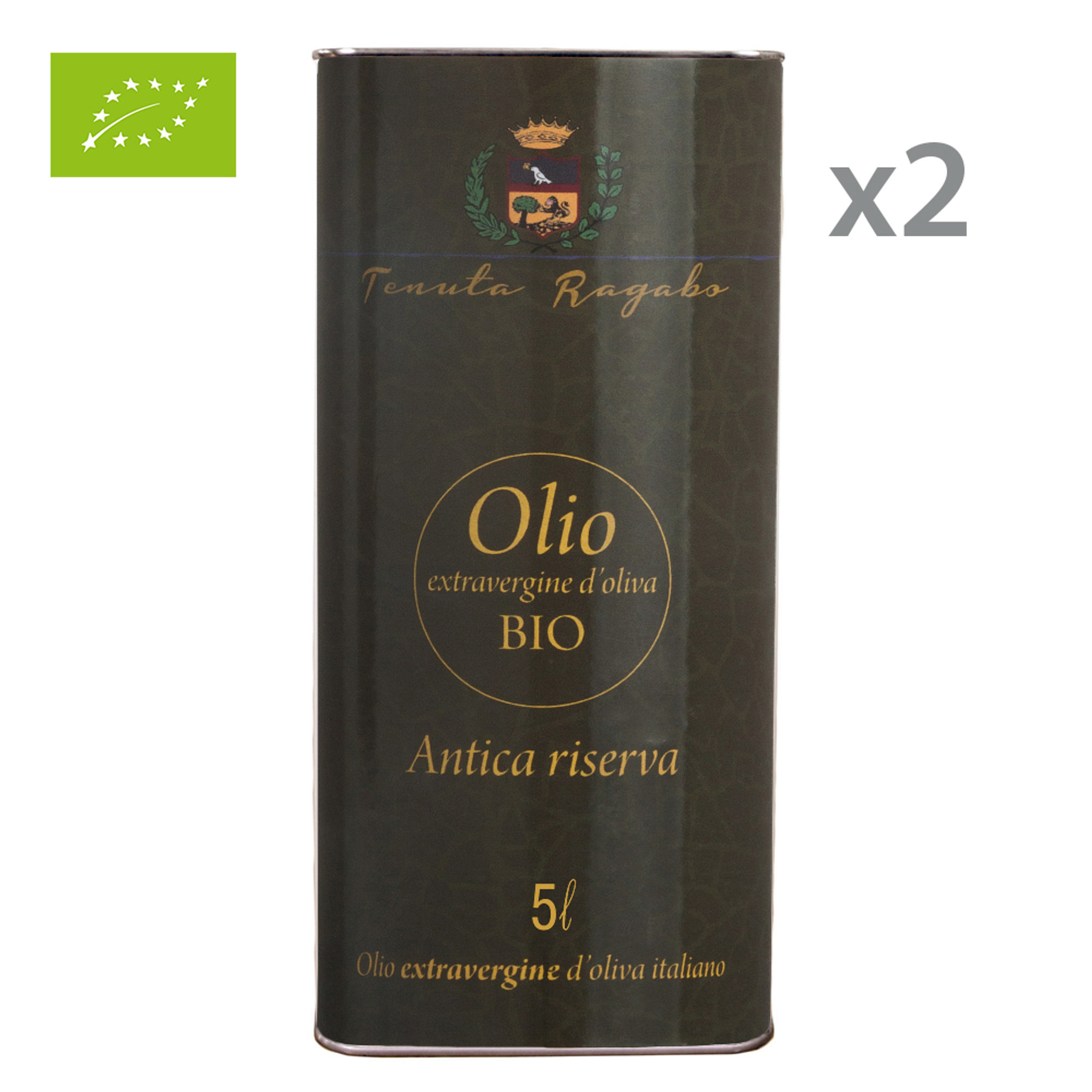 2 latte - Olio Evo BIO Antica Riserva 5 lt Tenuta Ragabo vista0
