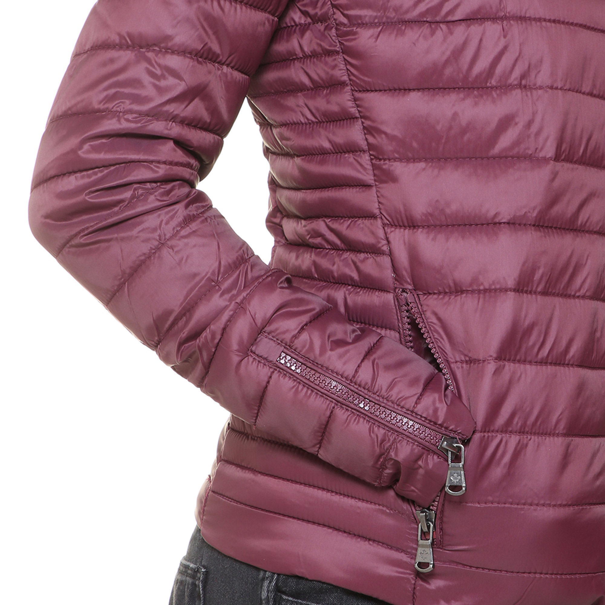 Piumino Canadian leggero da donna bordeaux Canadian vista5