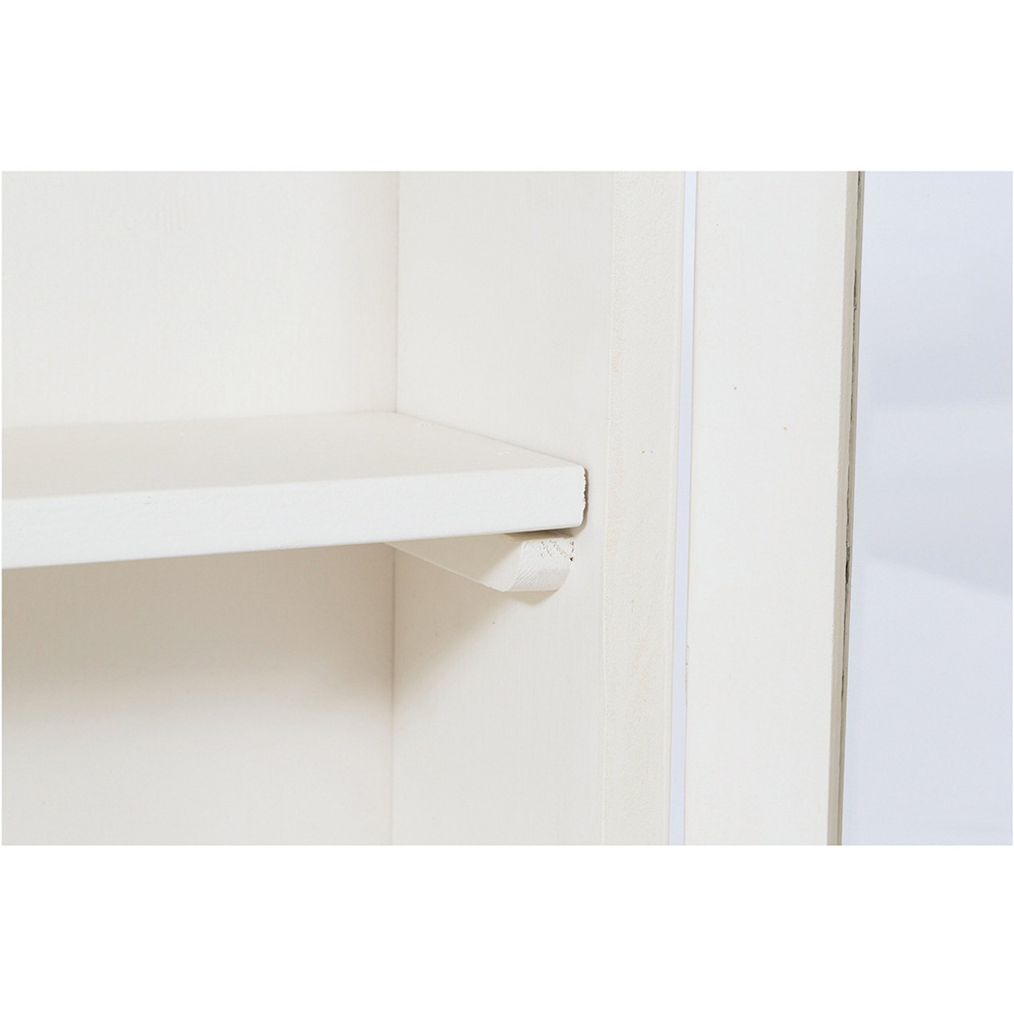Vetrinetta a 2 ante in legno massello, bianco Inverno Shabby vista1
