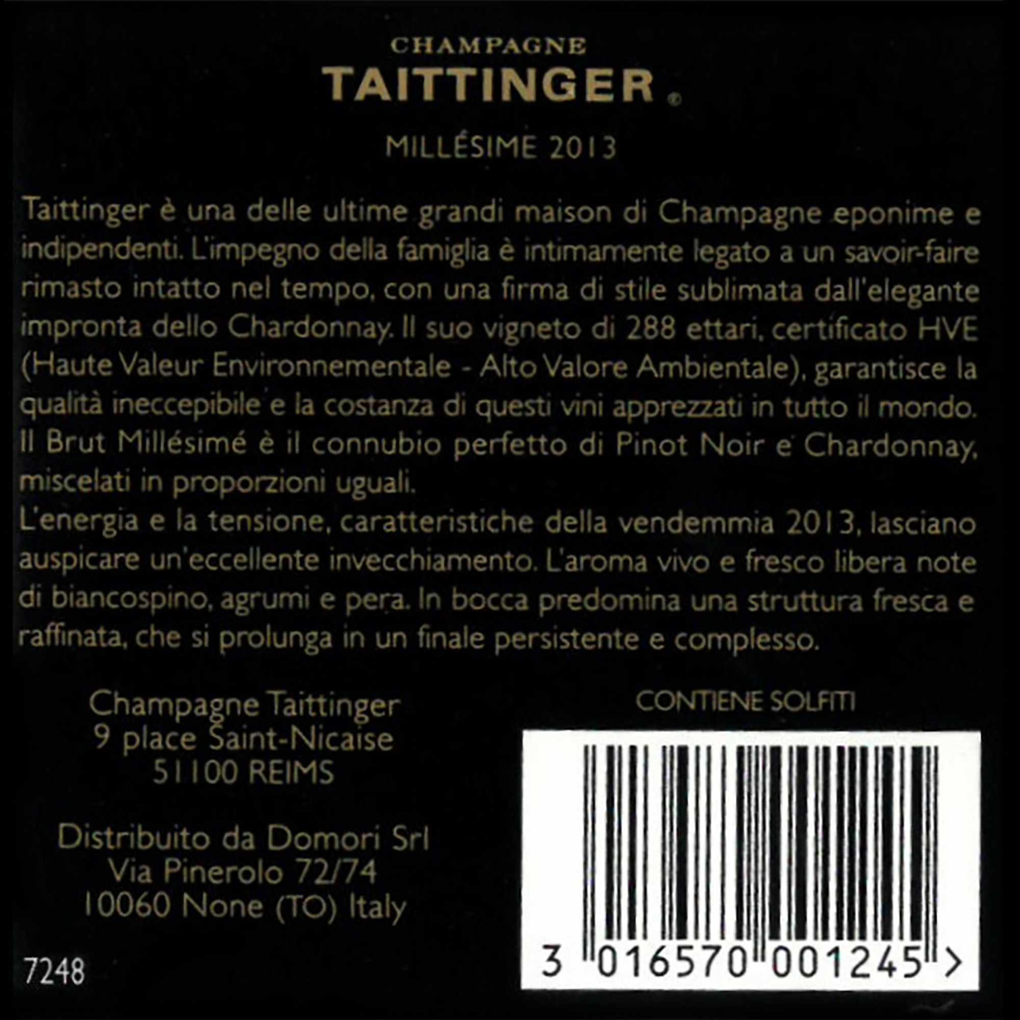 3 bottiglie miste: Brut Prestige - Brut Prestige Rosé - Brut Millésimé 2014 Taittinger vista6