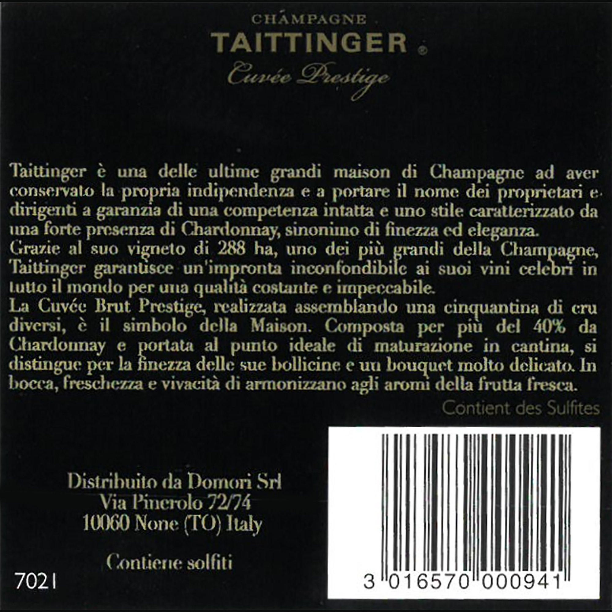 1 bottiglia Magnum - Brut Prestige Taittinger vista1