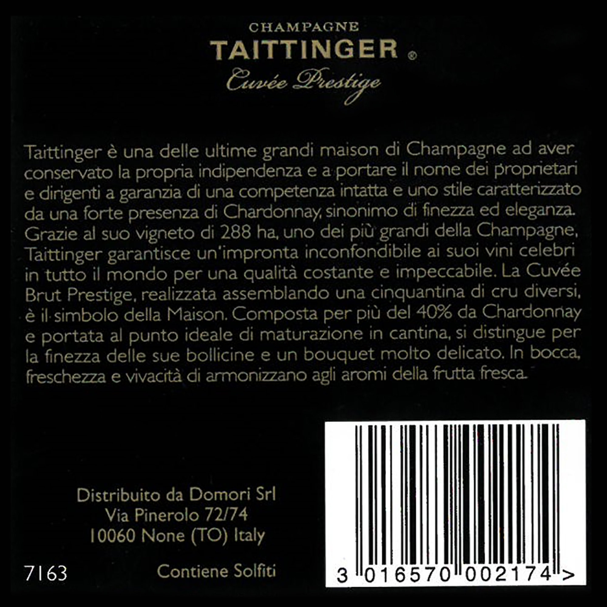1 bottiglia 750 ml - Brut Prestige Astucciato Taittinger vista1