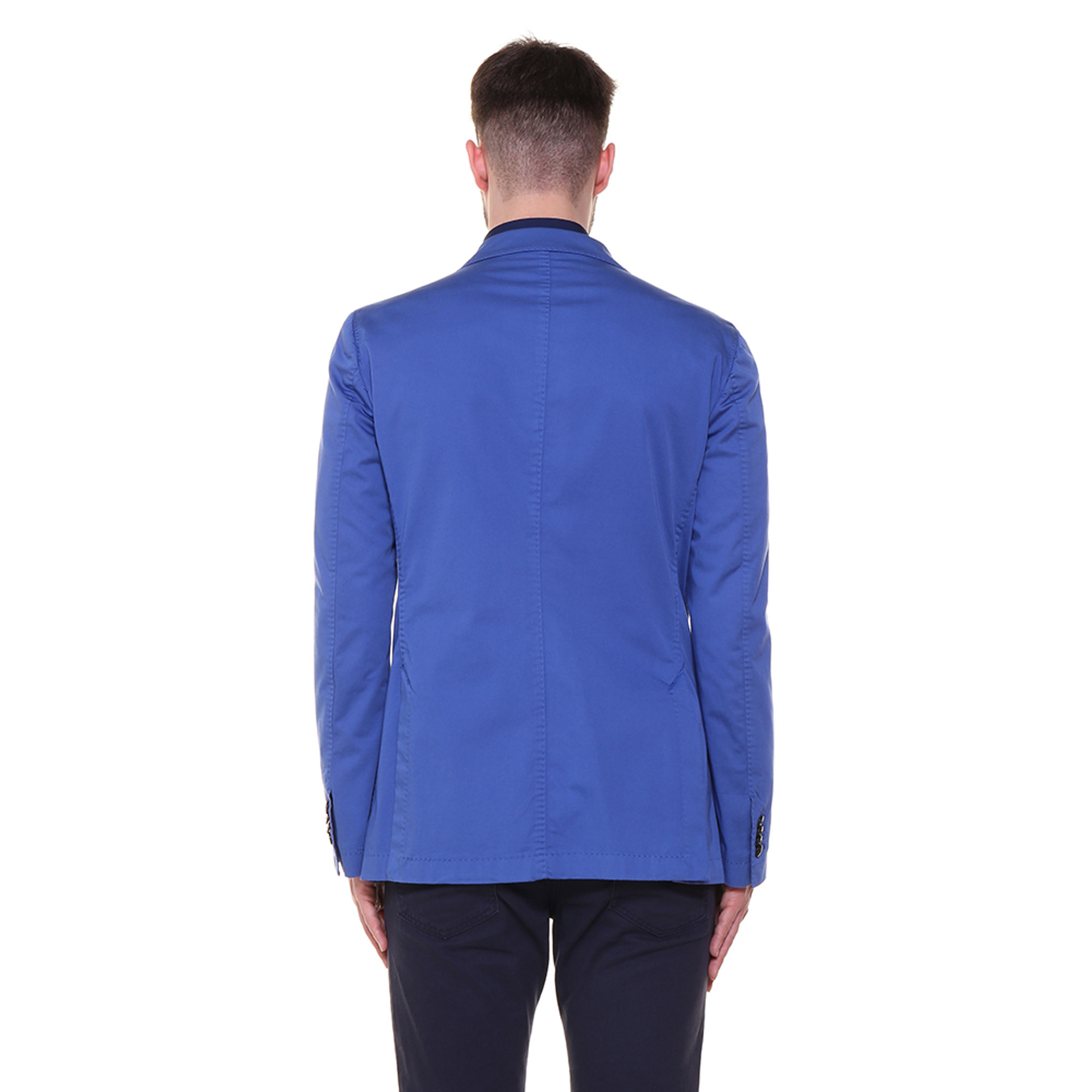 Giacca Reporter in cotone blu elettrico Reporter vista3