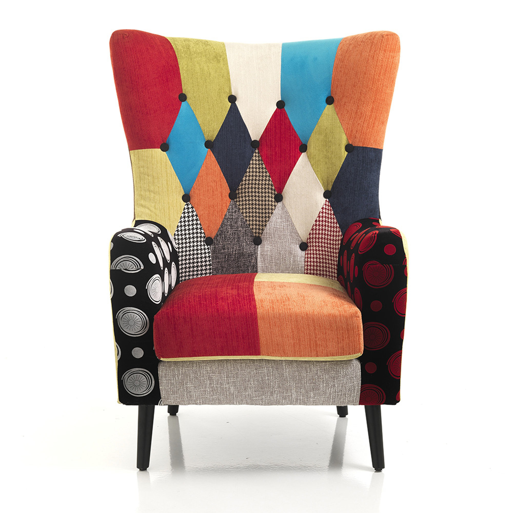 Poltrona LIAM - B rivestita in patchwork Oreste Luchetta - 2020 vista1