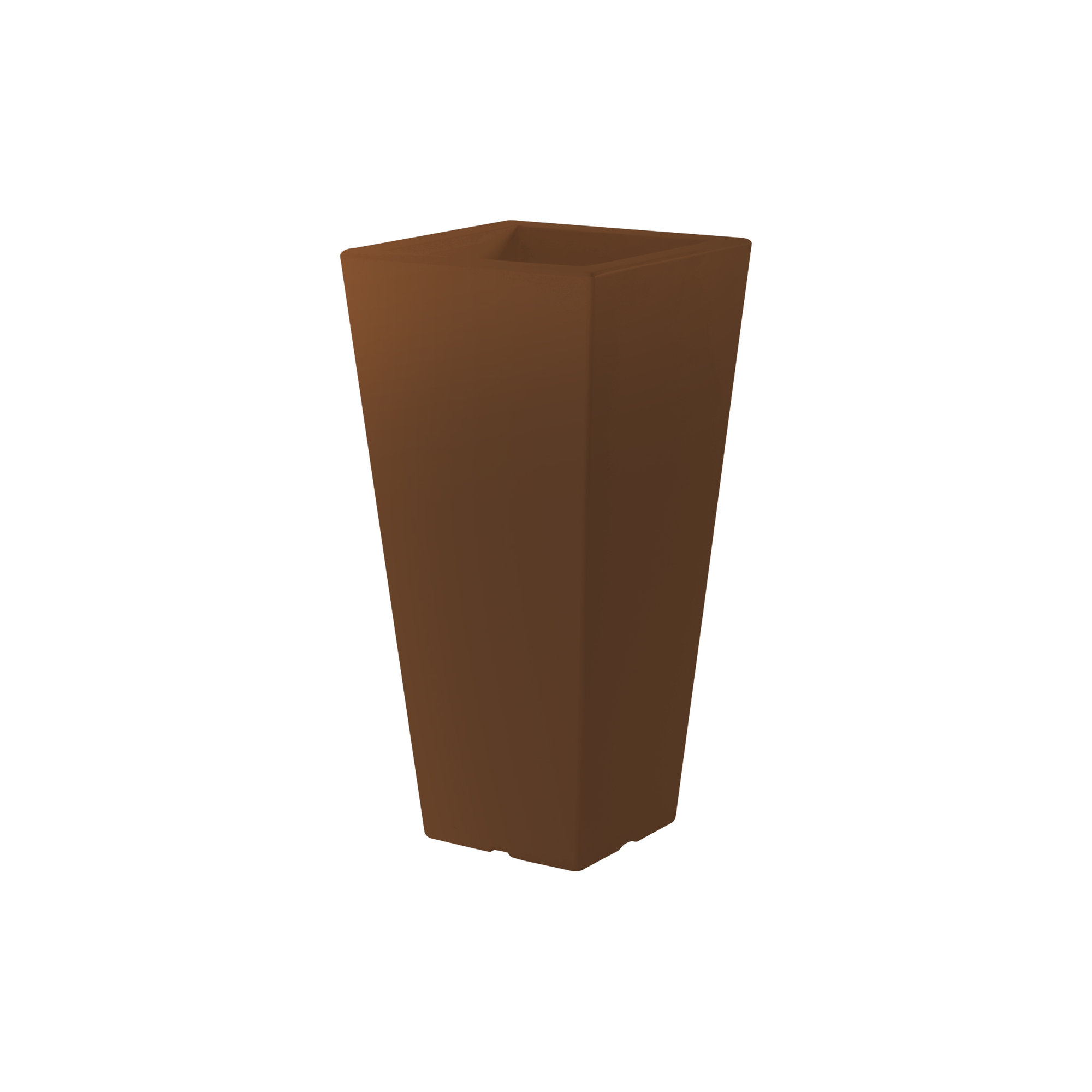 Vaso Quadro Alto 100, moka Plart Design vista0
