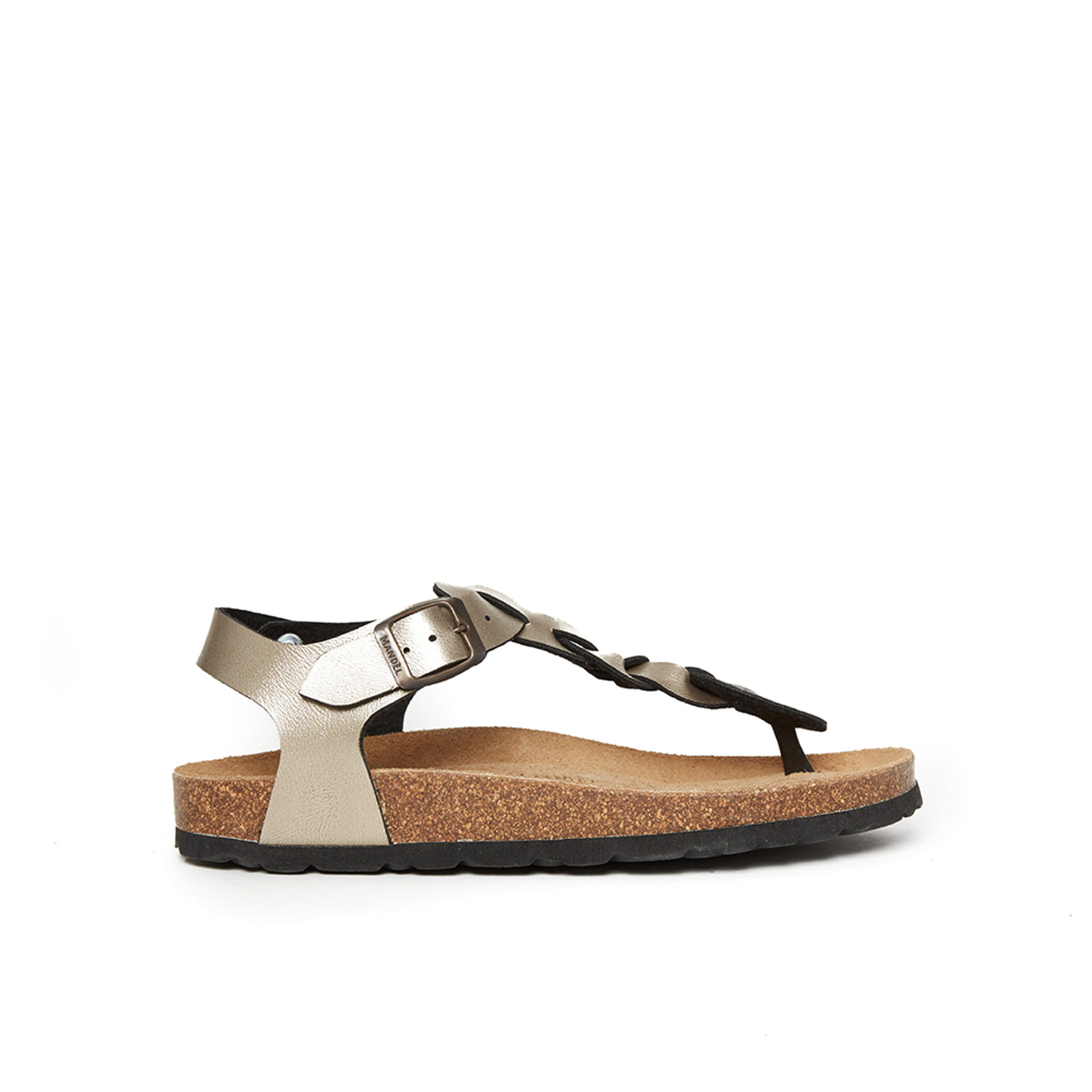 Sandali donna infradito allacciati bronzo Mandel vista0