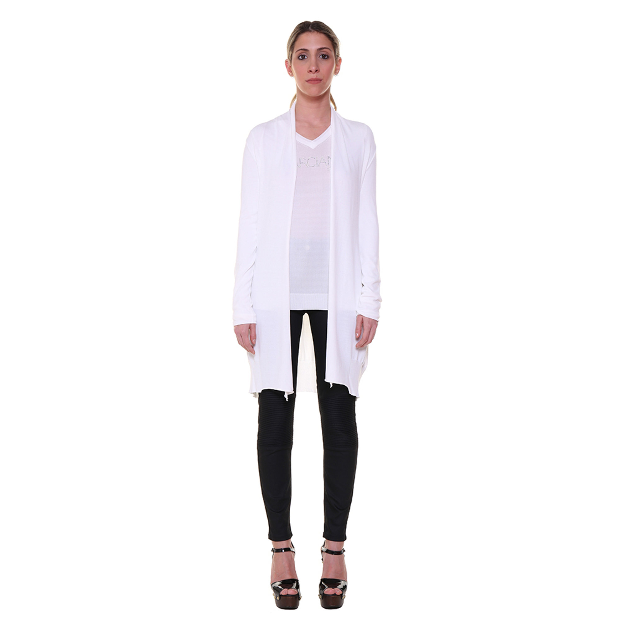 Cardigan lungo bianco Guess  vista2