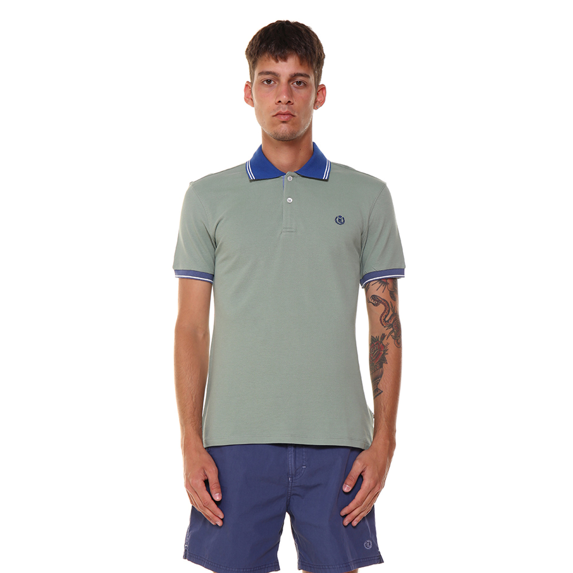 Polo a maniche corte verde salvia Henry Lloyd  vista0