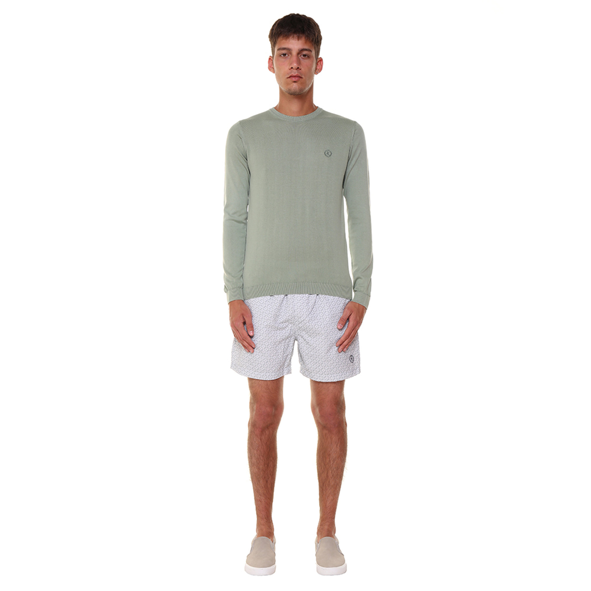 Costume a microfantasia bianco e blu Henry Lloyd  vista1