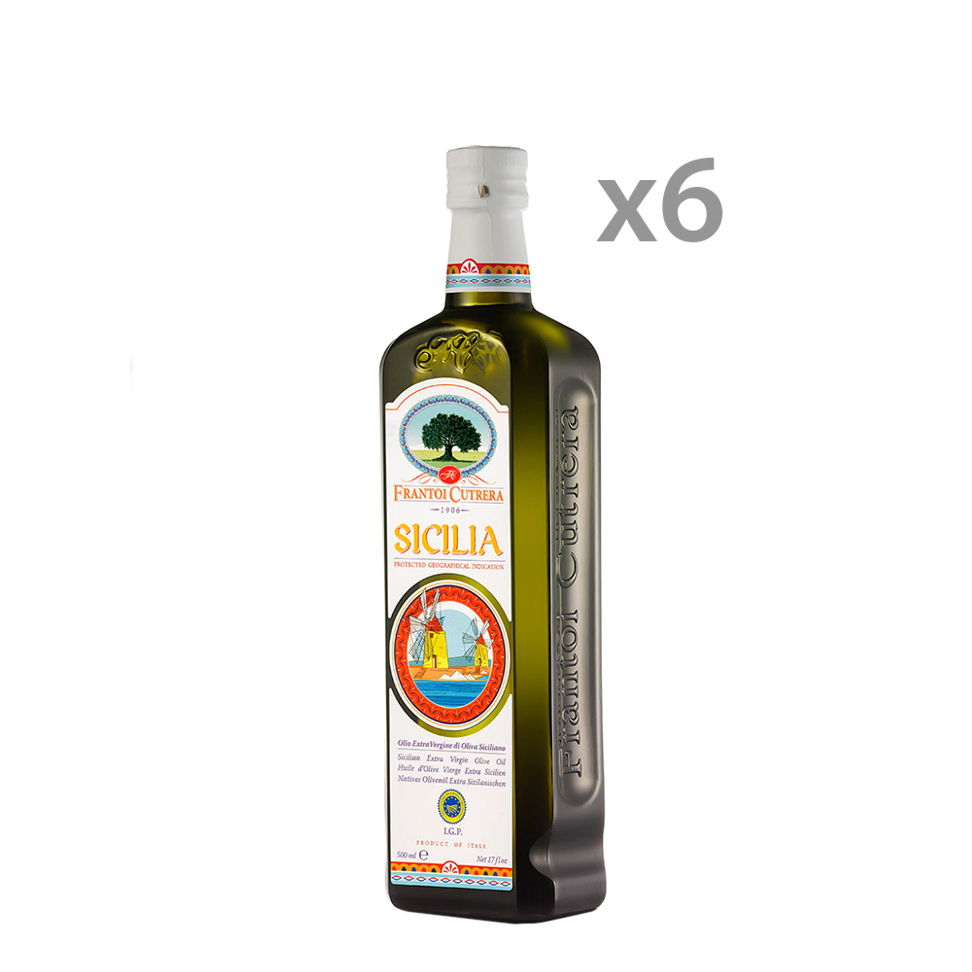 6 bottiglie 0,5 lt - Olio EVO IGP Sicilia Frantoi Cutrera vista0