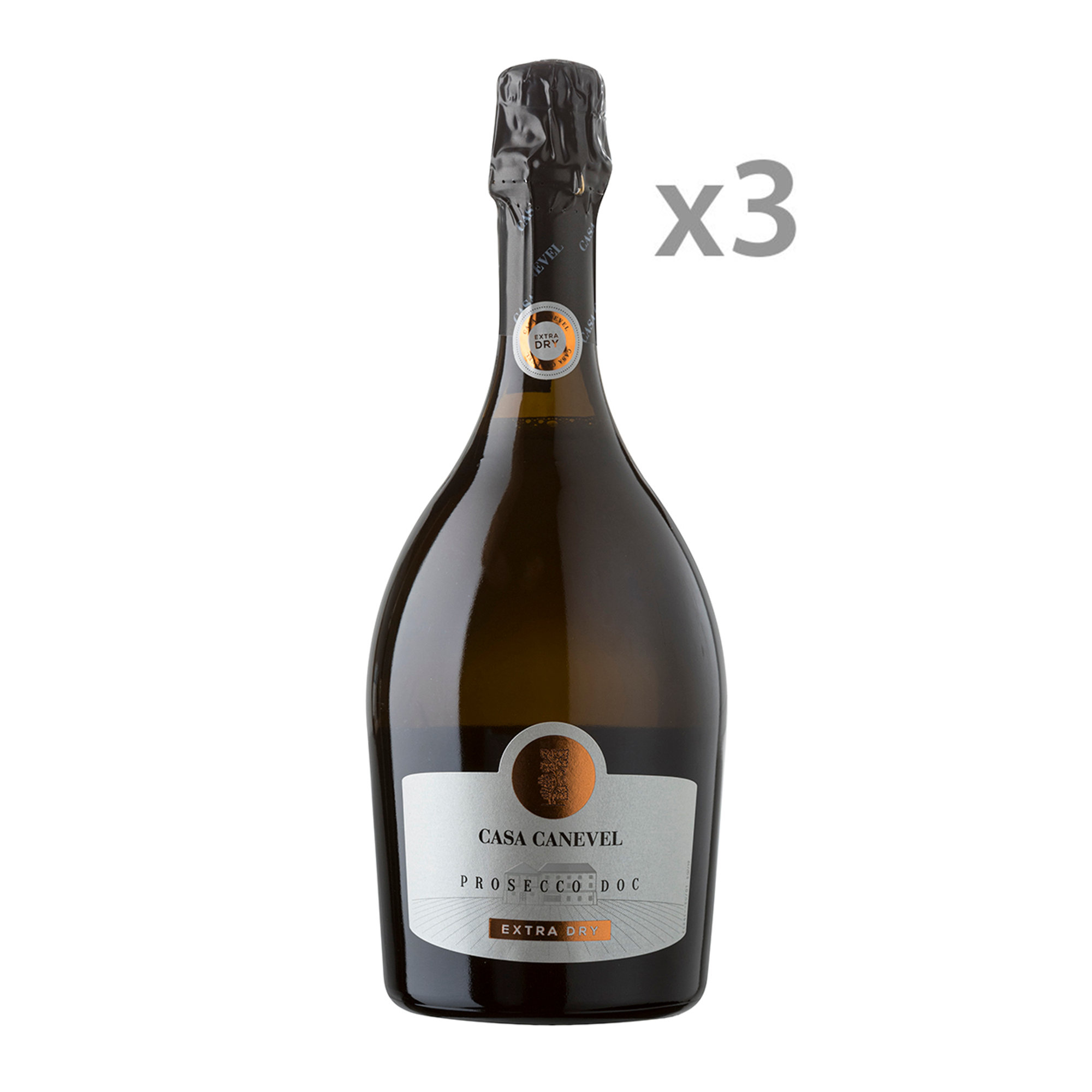 3 bottiglie - Prosecco DOC Extra Dry Casa Canevel Canevel vista0
