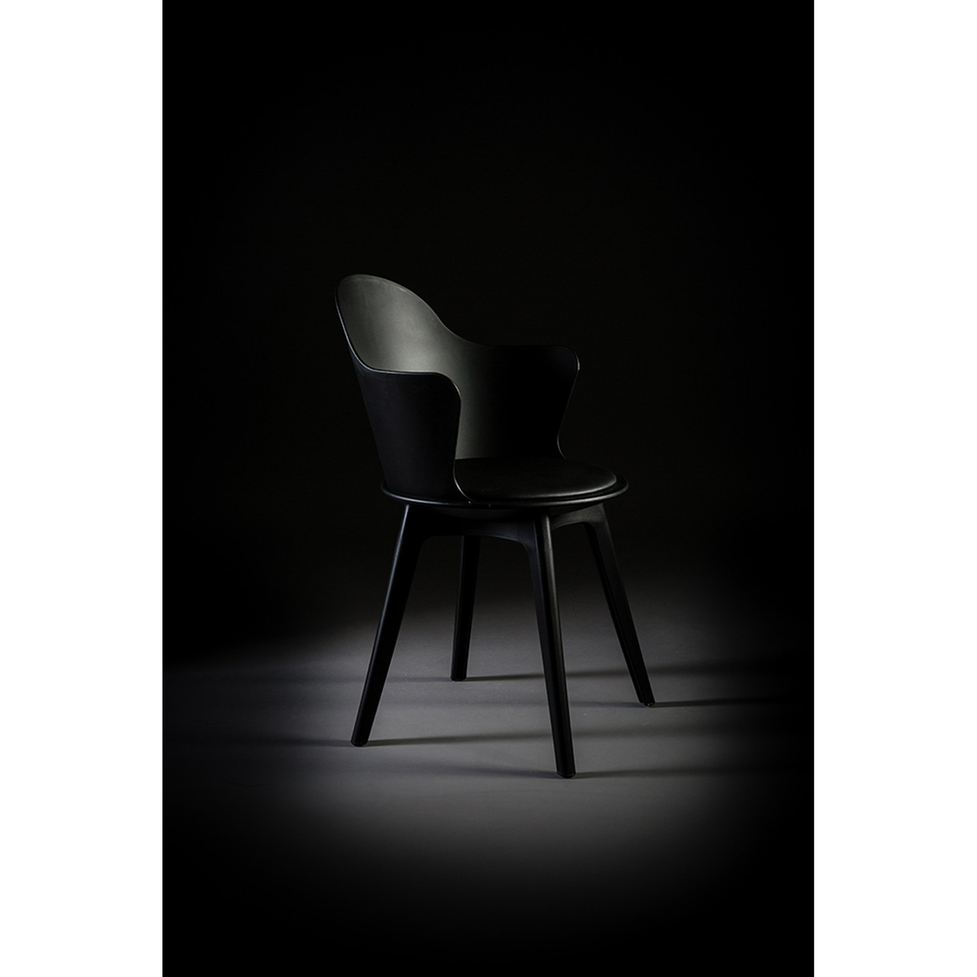 Set da 2 sedie pranzo con braccioli VARSAVIA, nero Unico Milano vista6
