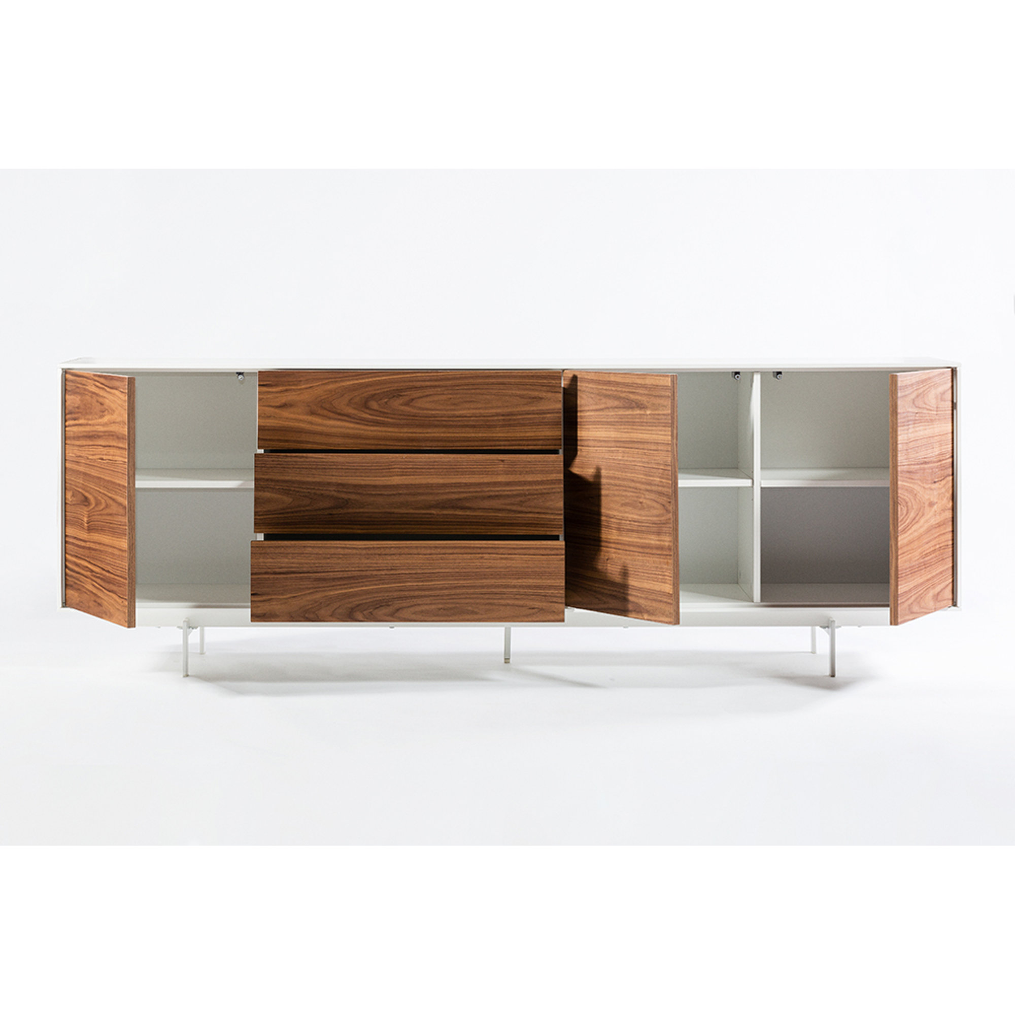 Credenza 3 ante 3 cassetti SIVIGLIA, noce UnicoMilano vista4