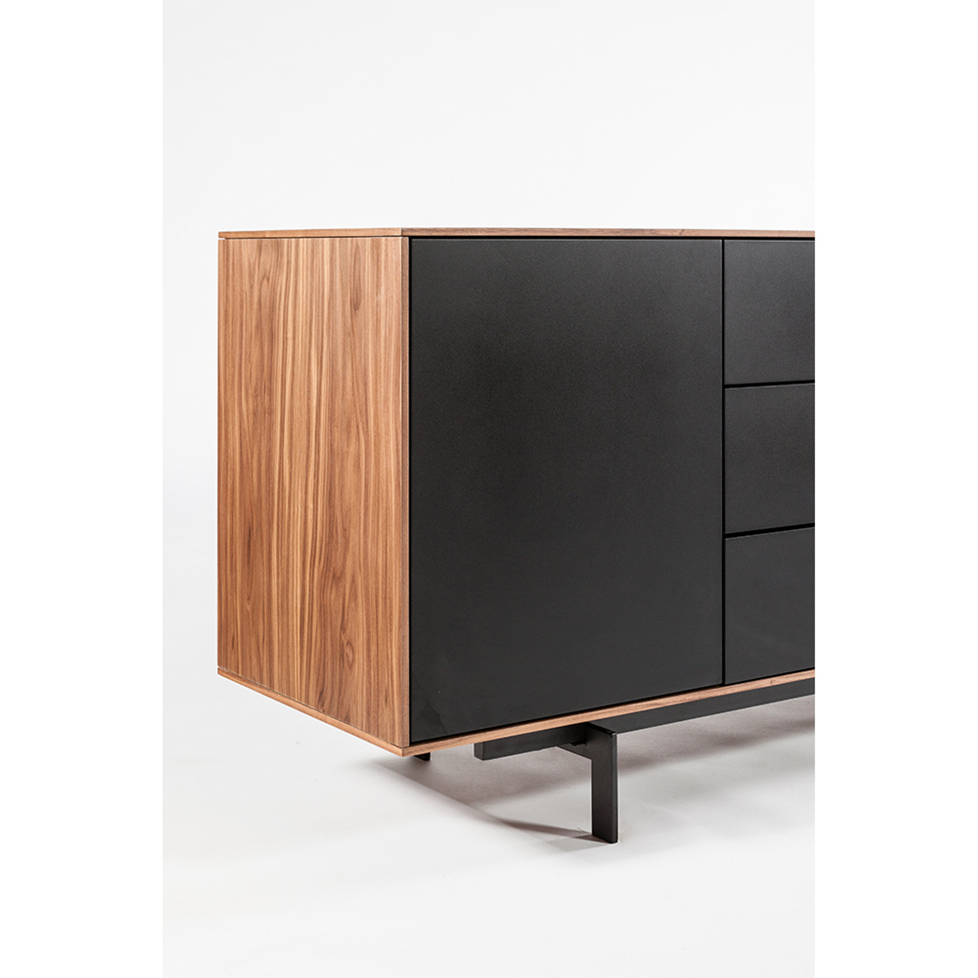 Credenza 3 ante 3 cassetti SIVIGLIA, nero Unico Milano vista4
