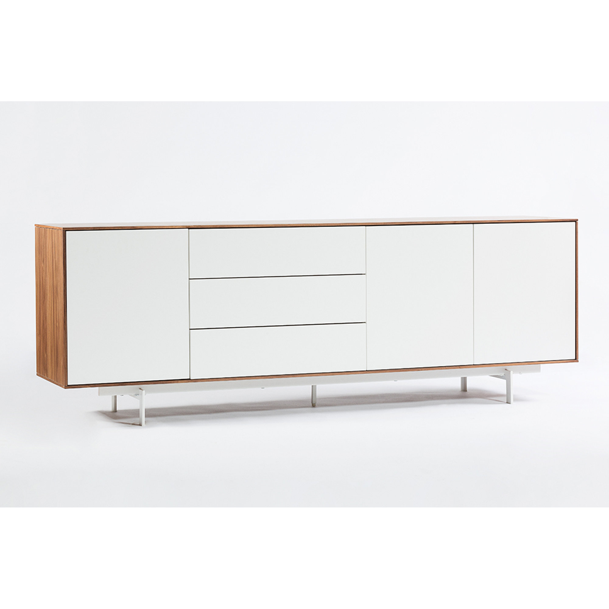 Credenza 3 ante 3 cassetti SIVIGLIA, bianco UnicoMilano vista1