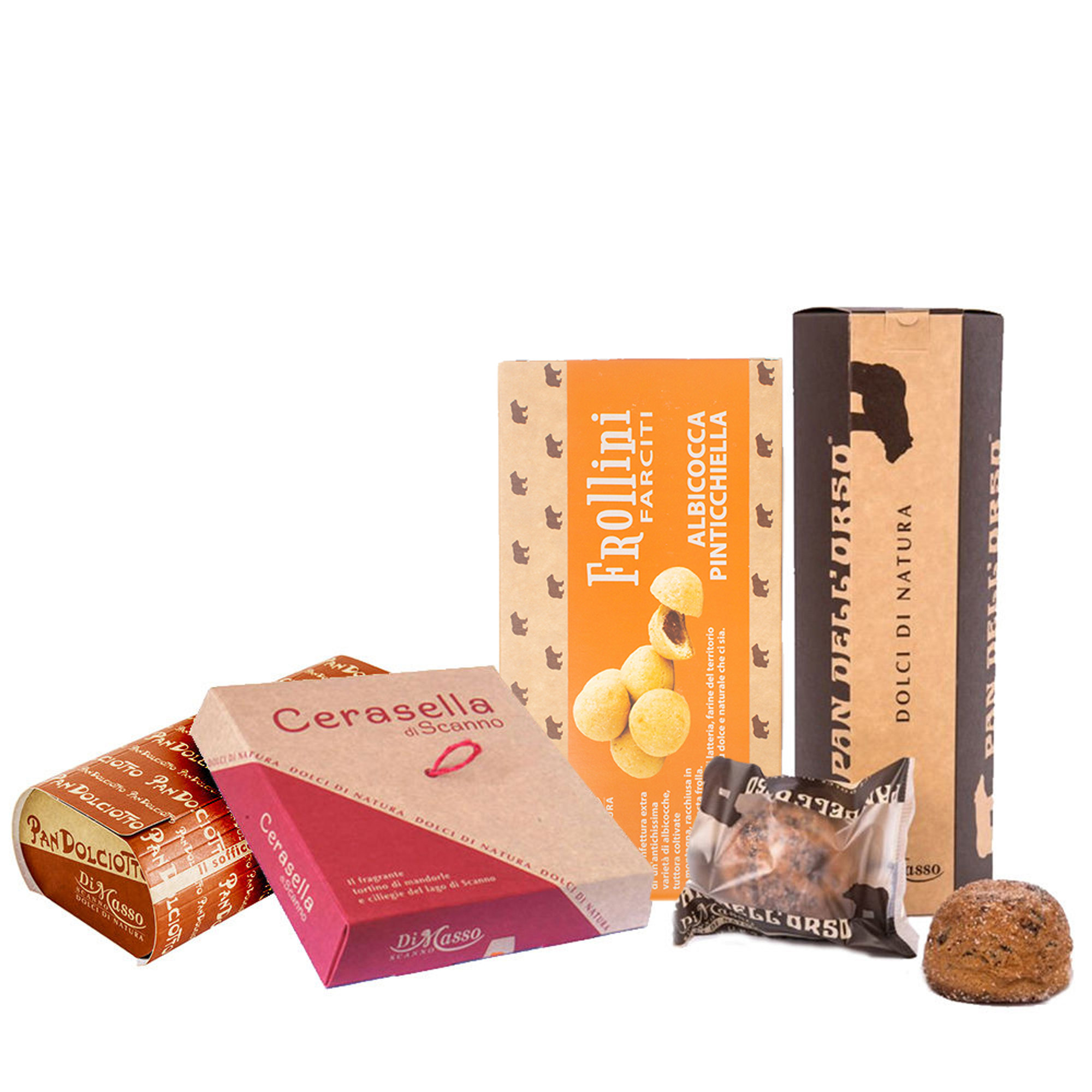 Confezione mista: Pan dell'orso con gocce di cioccolato - Frollini - Cerasella - Pandolciotto Di Masso vista0