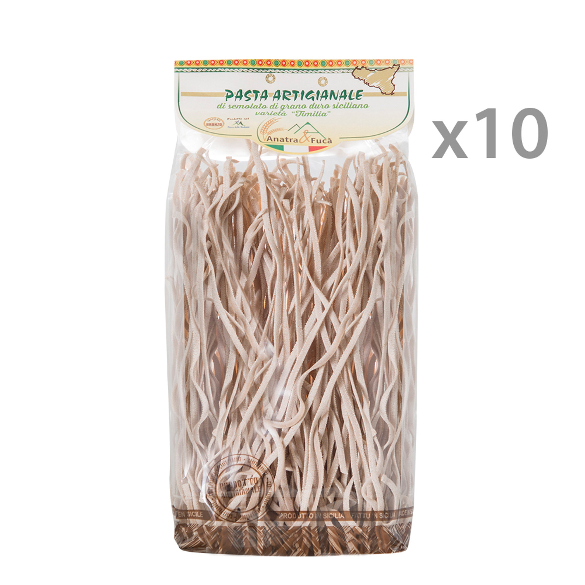 10 pacchetti - Fettuccine Integrali 500 gr Anatra e Fucà vista0