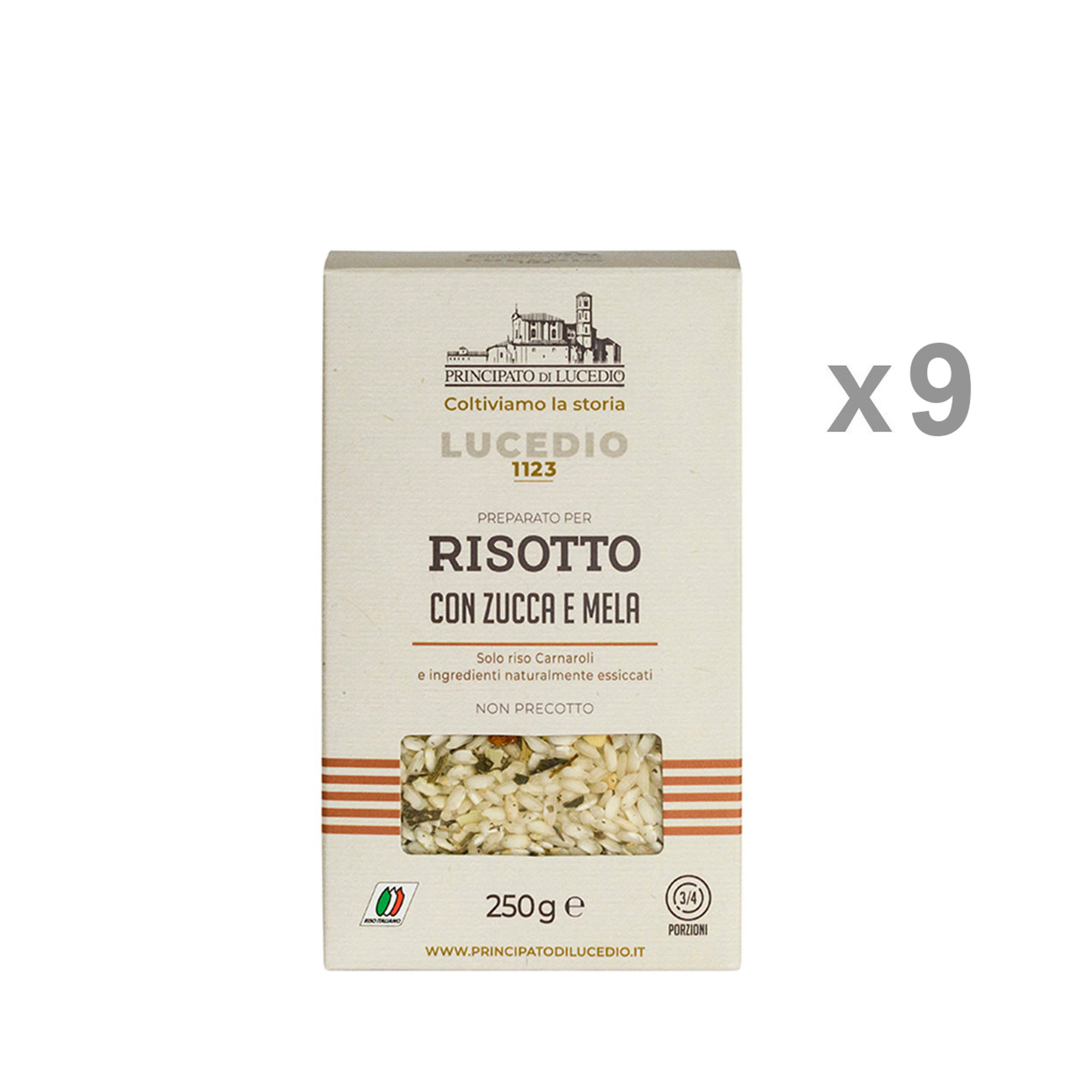 9 confezioni 250 gr - Risotto Zucca e Mela Principato di Lucedio vista0