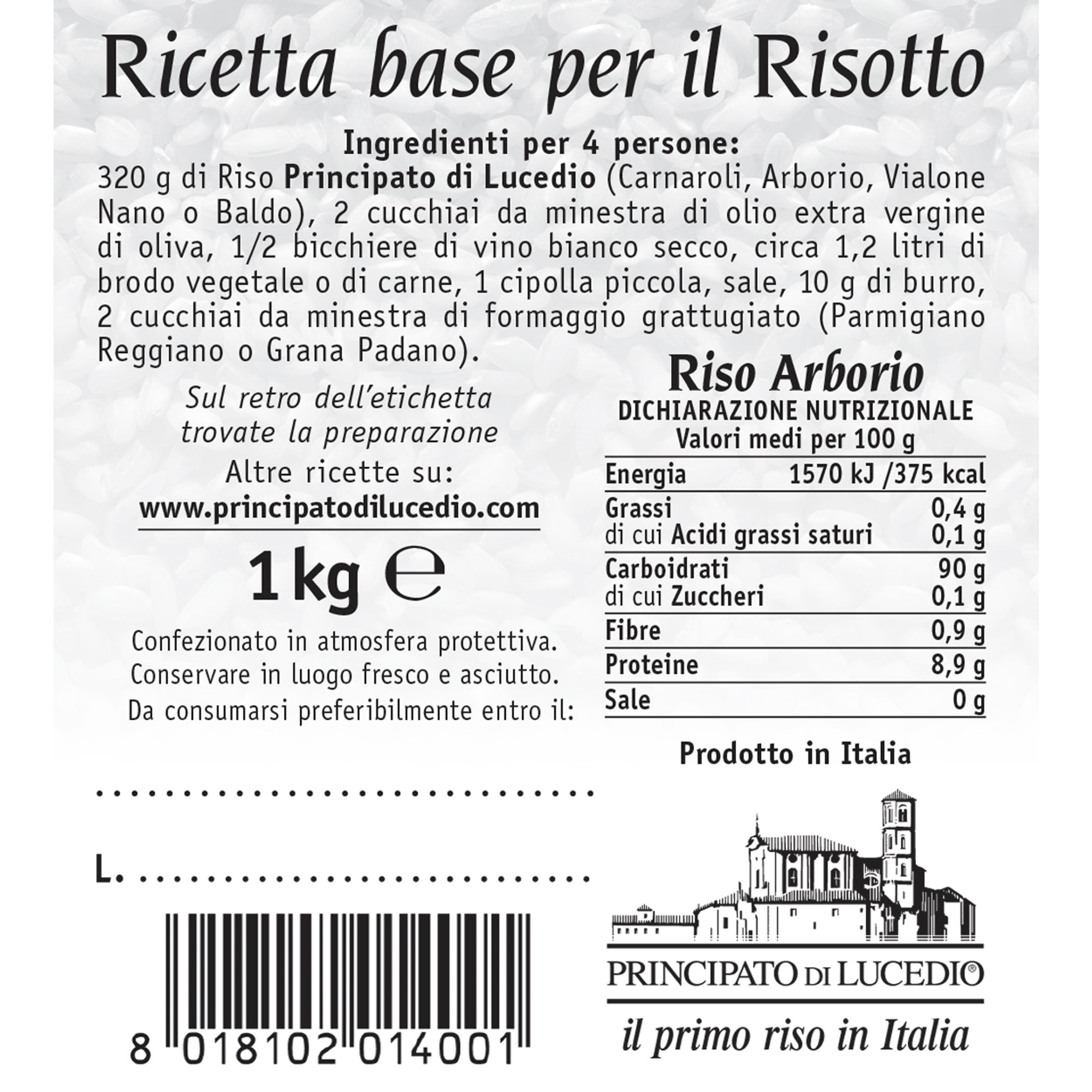 5 confezioni miste da 1 kg: 3 Riso Arborio - 2 Riso Integrale Rosso Ermes Principato di Lucedio vista2