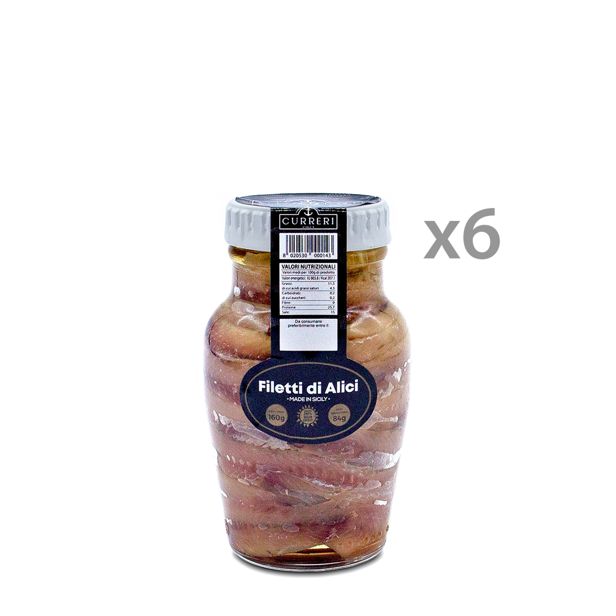 Filetti di Alici - 6 anfore 160 gr Curreri vista0