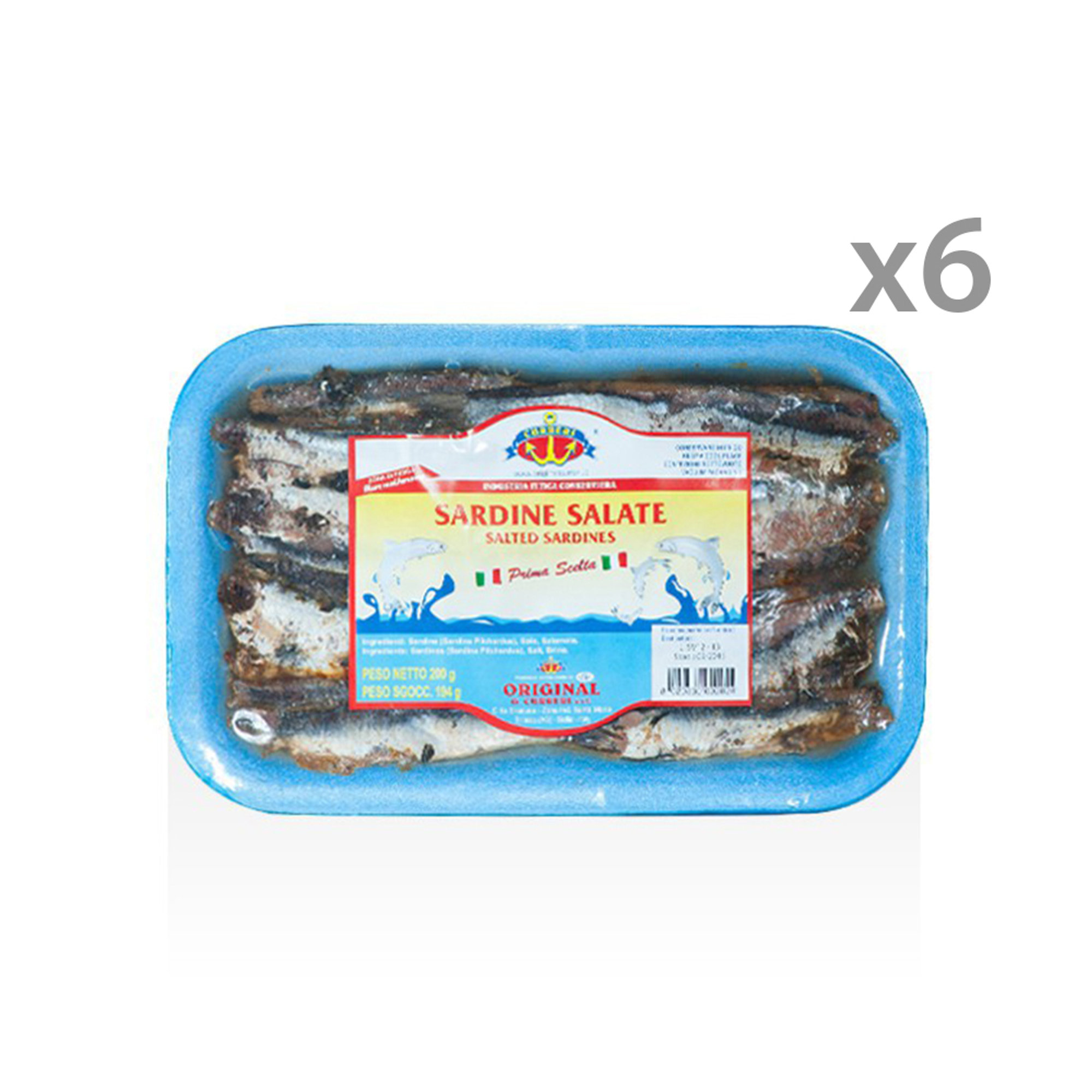 Sardine Salate - 6 vaschette 200 gr Curreri vista0