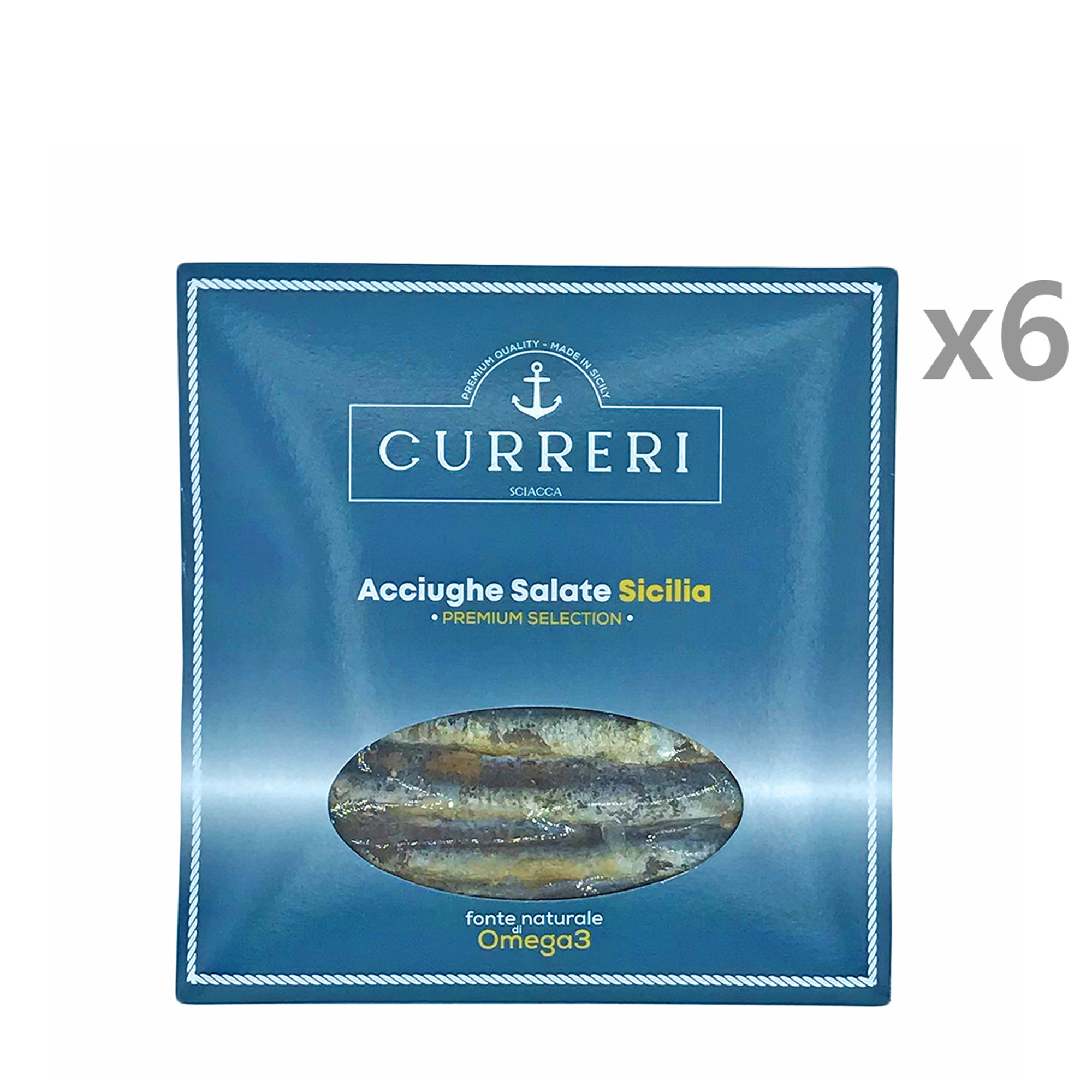Acciughe Salate - 6 vaschette 100 gr Curreri vista0